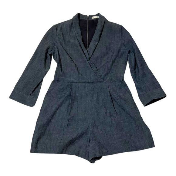 Alice & Olivia Long Sleeve Romper - Size 8 - Blue - Like New - Picture 1 of 16